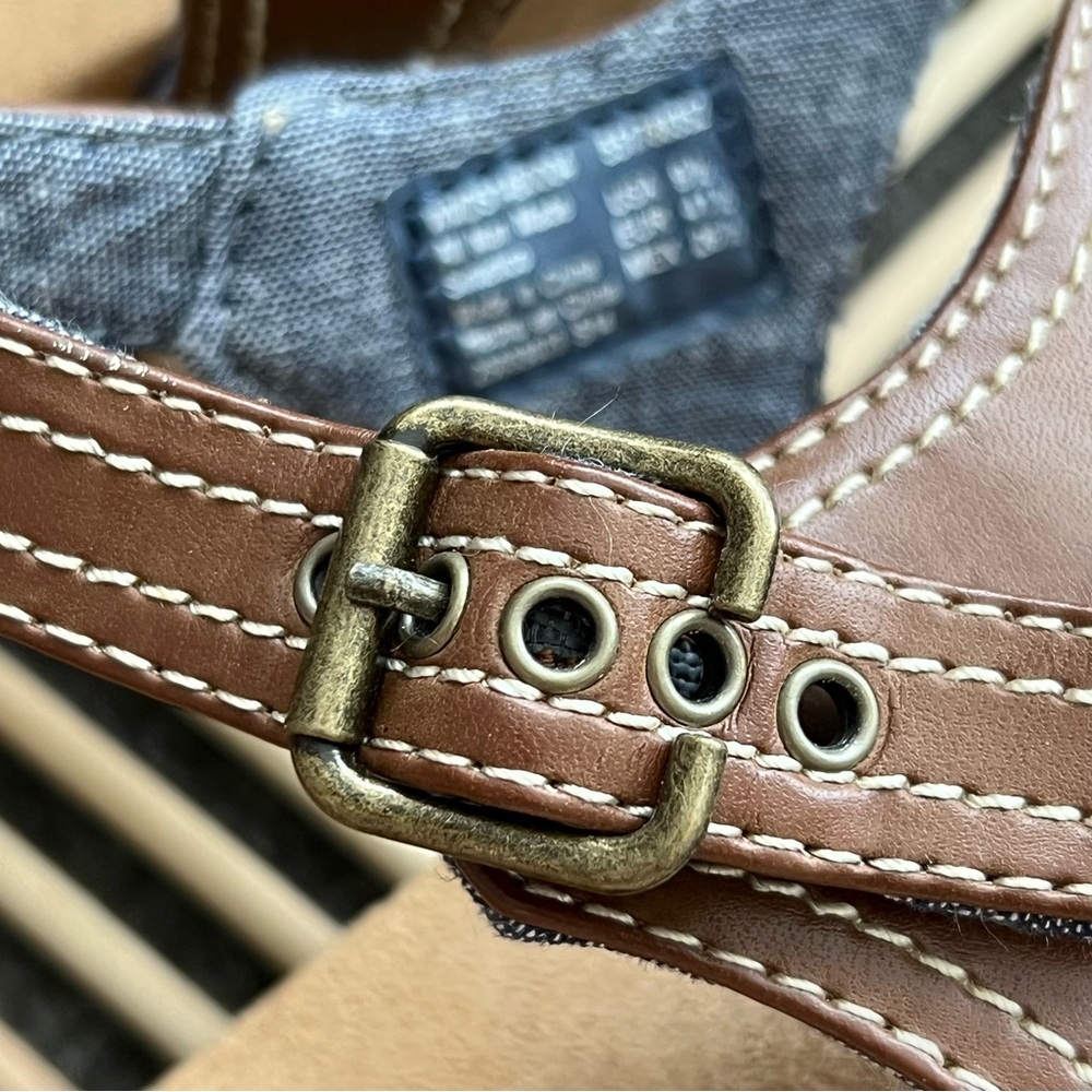 Dr Scholl’s Brown Wedge Sandals Sz 9.5 - Picture 8 of 10